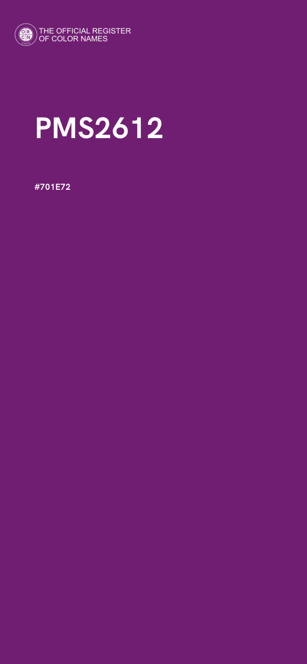 #701E72 - PMS2612 color image