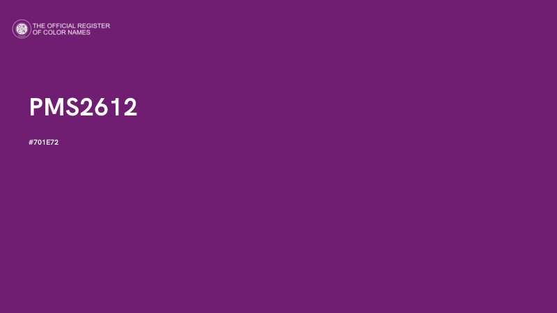 #701E72 - PMS2612 color image