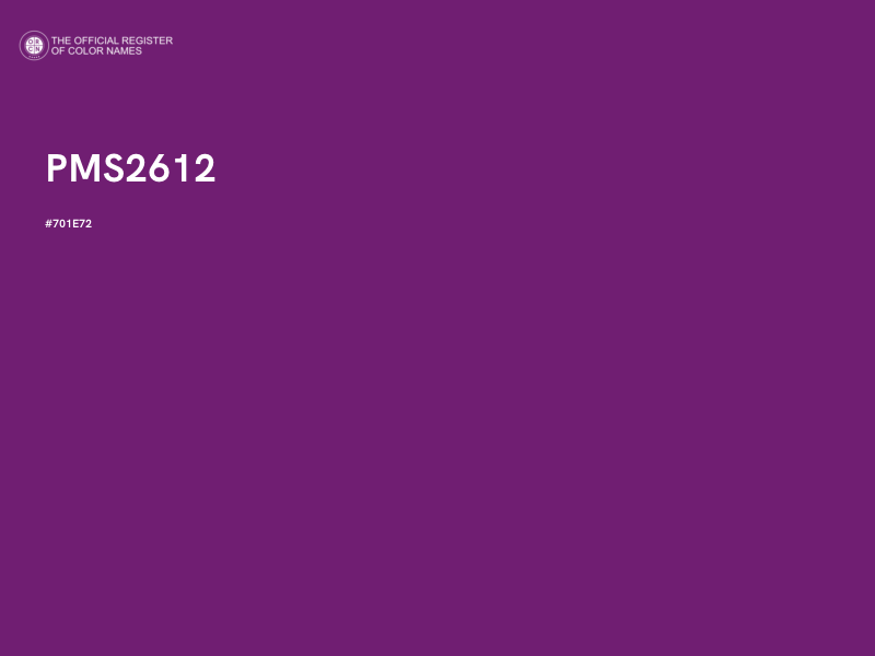 #701E72 - PMS2612 color image