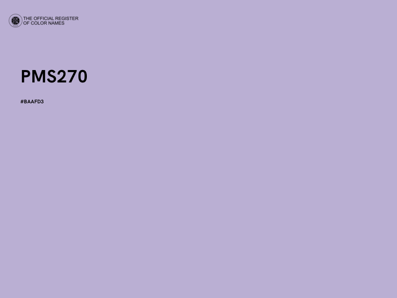 #BAAFD3 - PMS270 color image