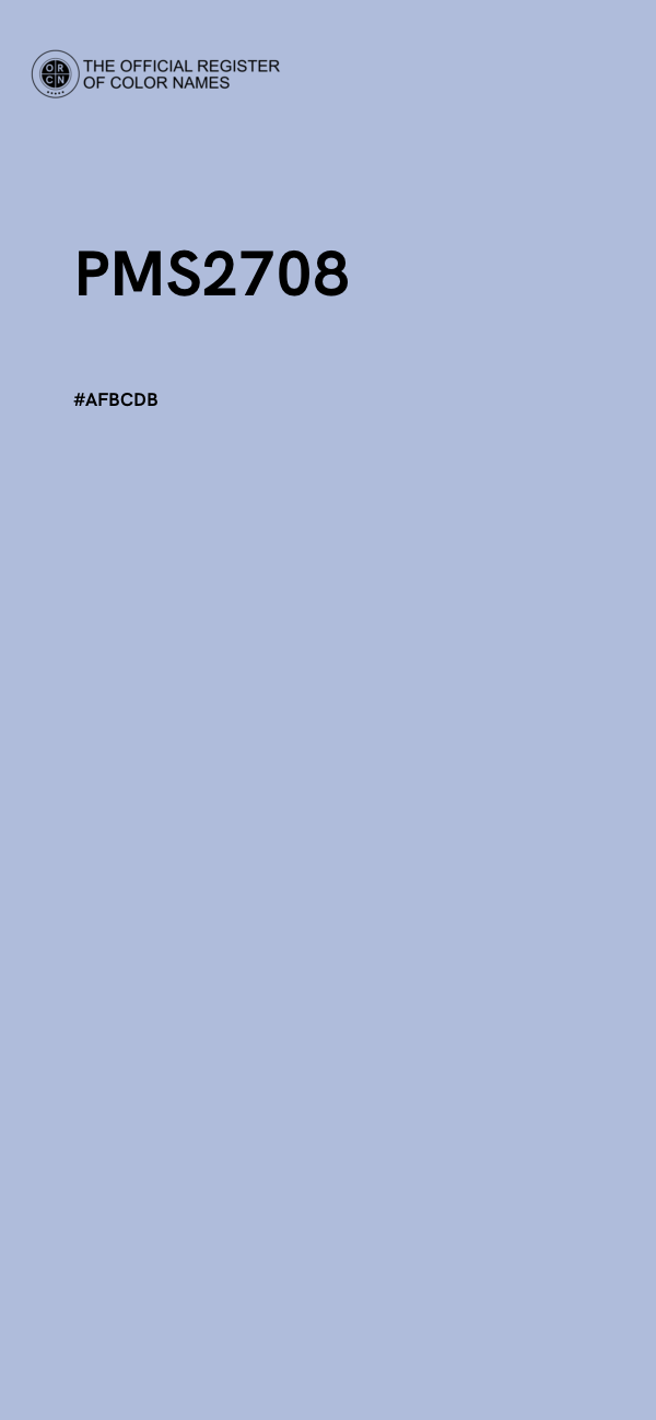 #AFBCDB - PMS2708 color image