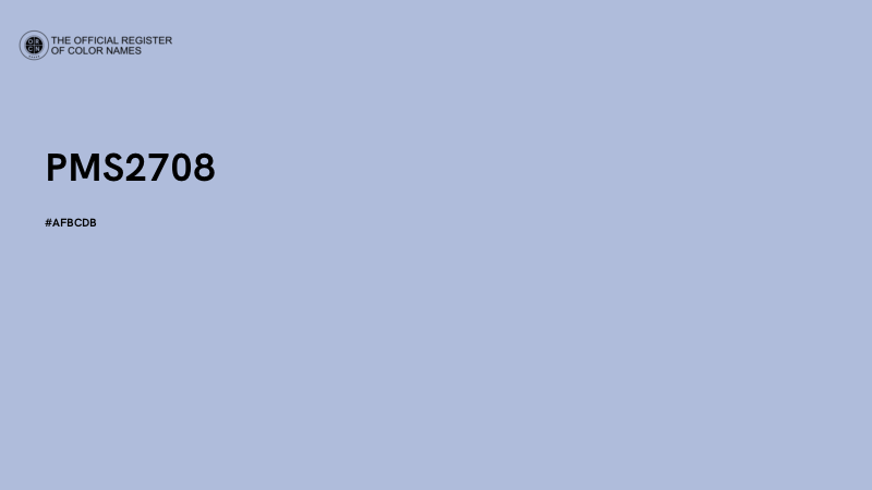 #AFBCDB - PMS2708 color image