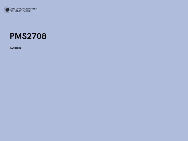 #AFBCDB - PMS2708 color image