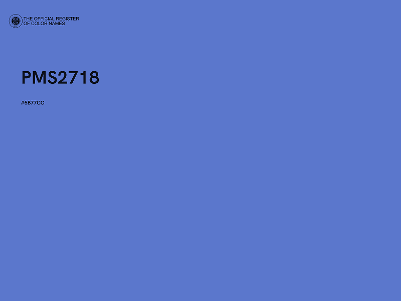 #5B77CC - PMS2718 color image