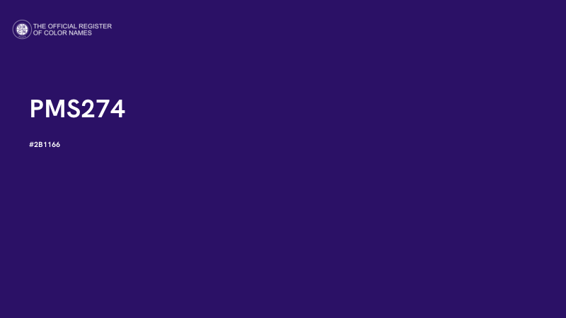 #2B1166 - PMS274 color image