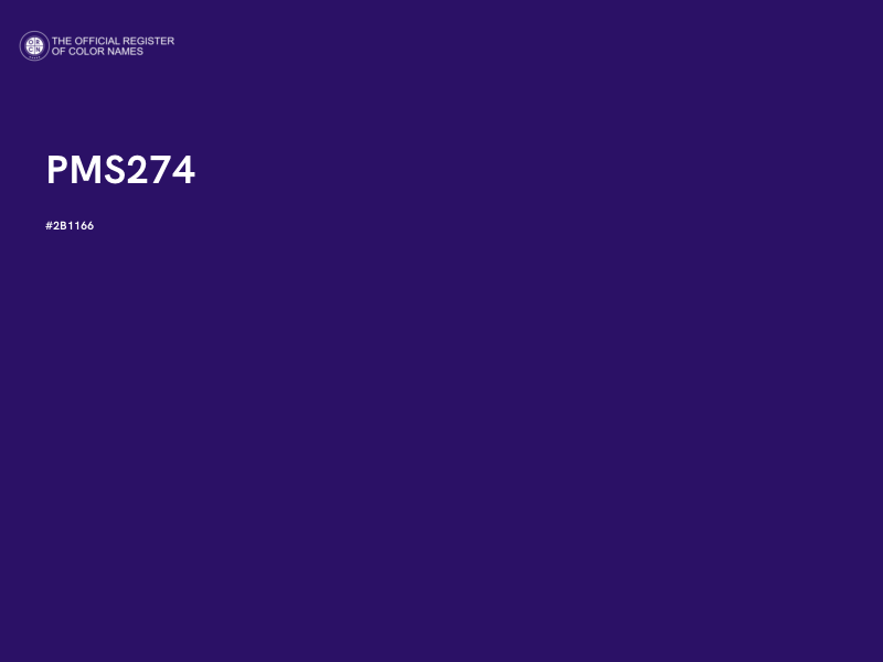 #2B1166 - PMS274 color image