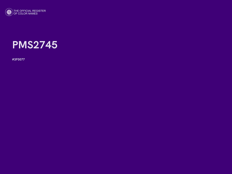 #3F0077 - PMS2745 color image