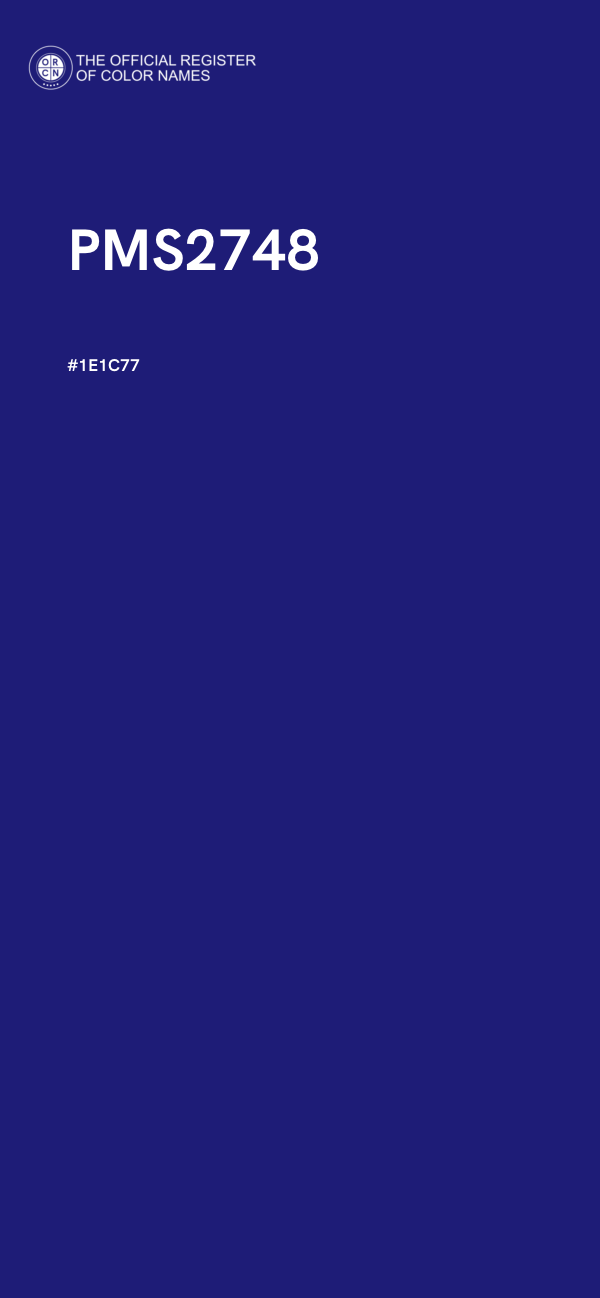 #1E1C77 - PMS2748 color image
