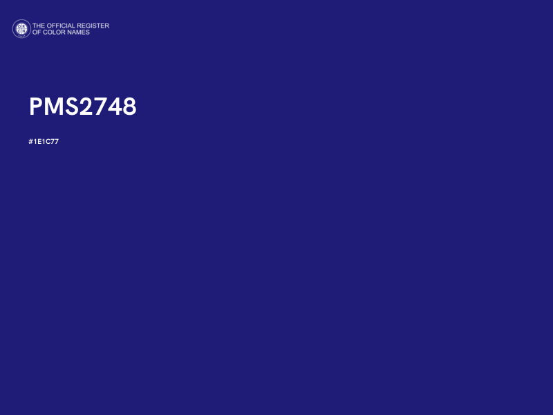 #1E1C77 - PMS2748 color image