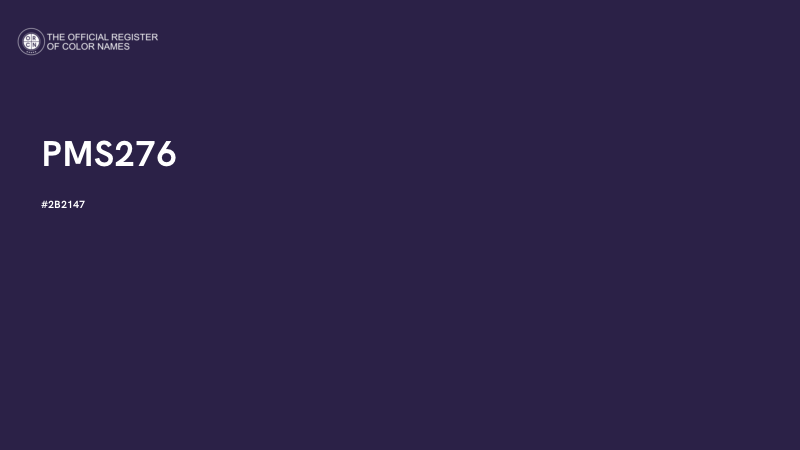 #2B2147 - PMS276 color image