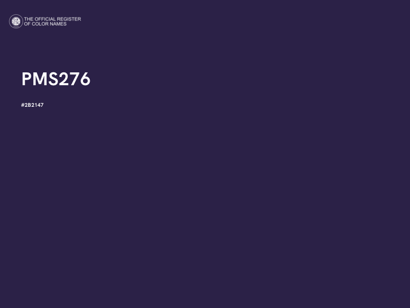 #2B2147 - PMS276 color image