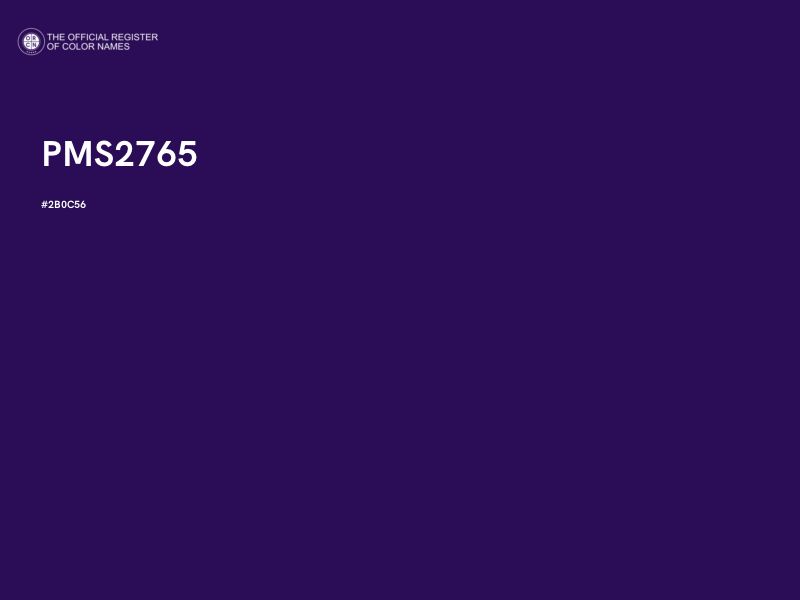 #2B0C56 - PMS2765 color image