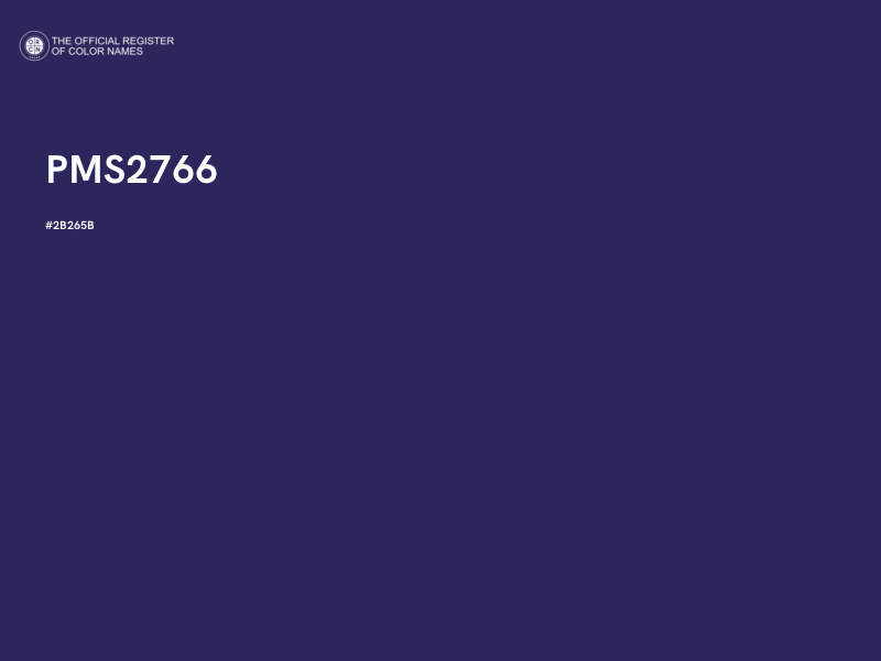 #2B265B - PMS2766 color image