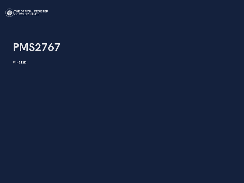 #14213D - PMS2767 color image