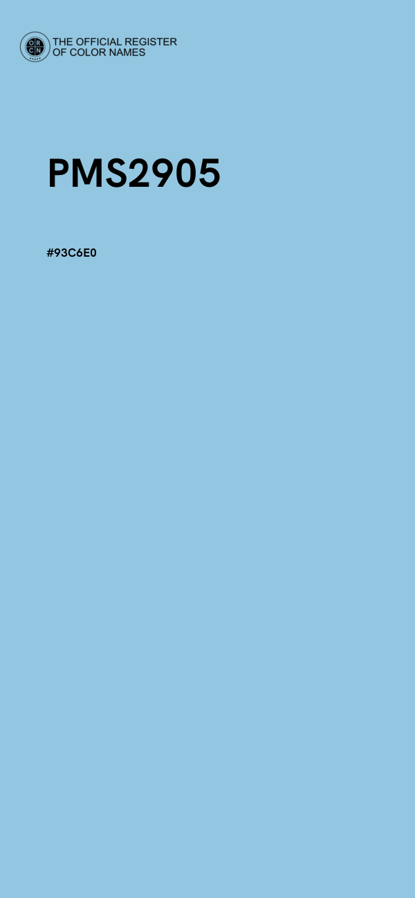 #93C6E0 - PMS2905 color image