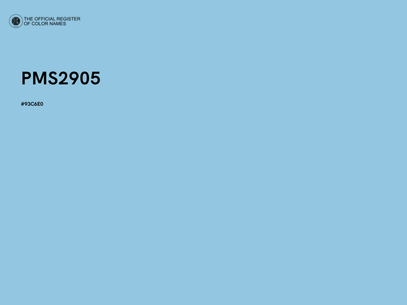 #93C6E0 - PMS2905 color image