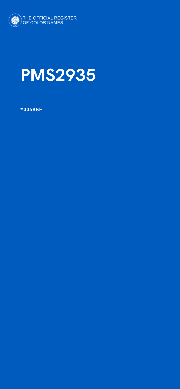 #005BBF - PMS2935 color image