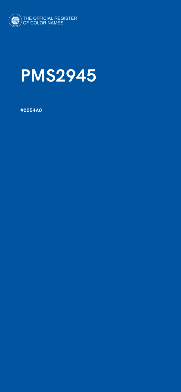 #0054A0 - PMS2945 color image