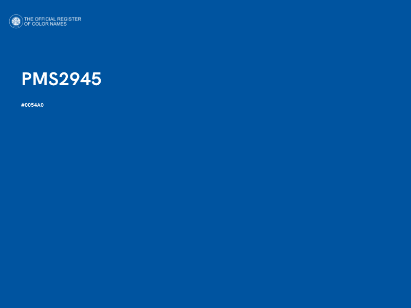 #0054A0 - PMS2945 color image