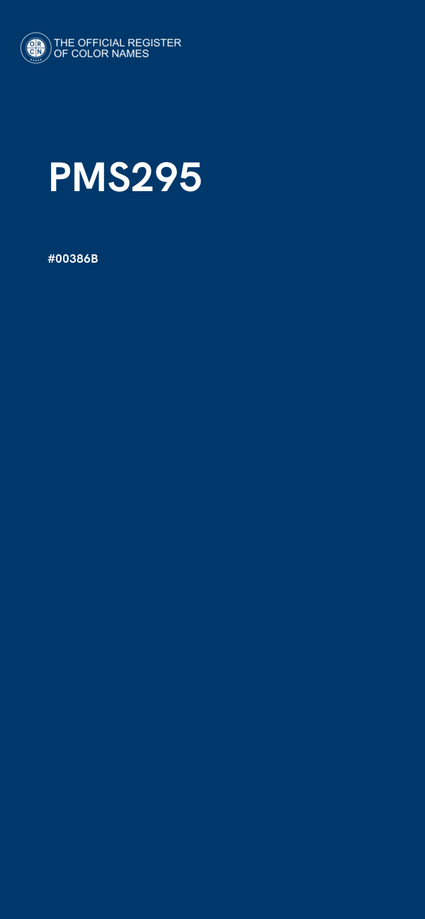 #00386B - PMS295 color image