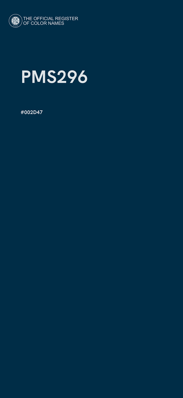 #002D47 - PMS296 color image