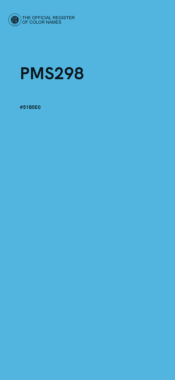 #51B5E0 - PMS298 color image