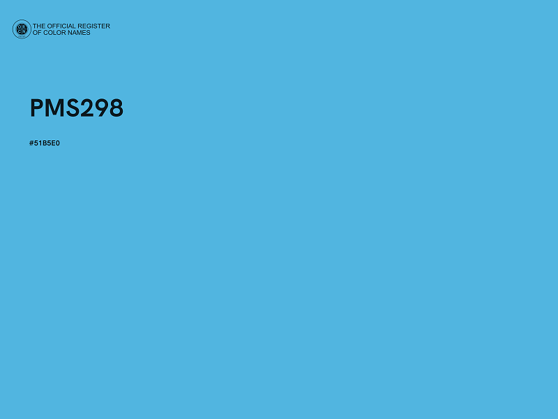 #51B5E0 - PMS298 color image