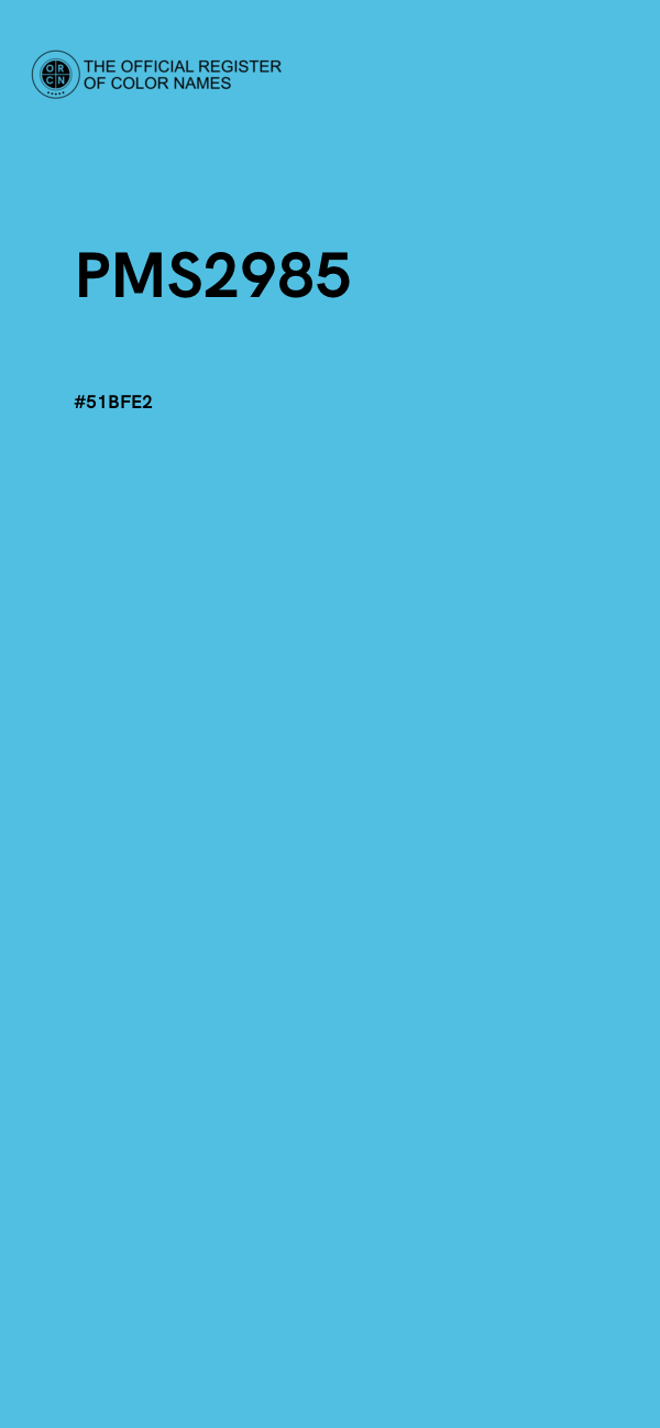 #51BFE2 - PMS2985 color image