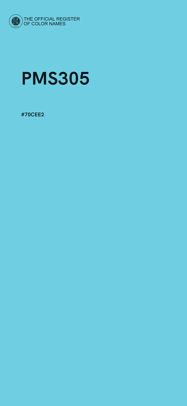 #70CEE2 - PMS305 color image