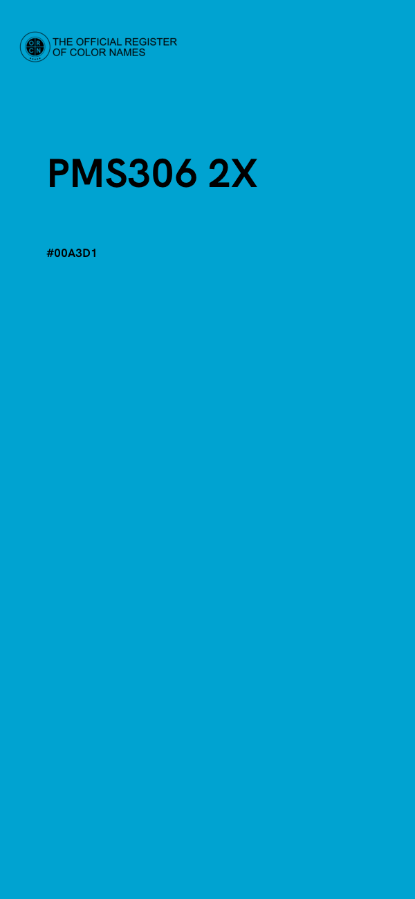 #00A3D1 - PMS306 2X color image