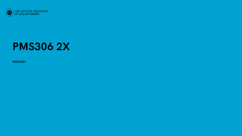 #00A3D1 - PMS306 2X color image