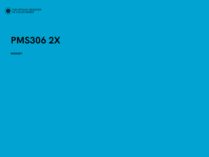#00A3D1 - PMS306 2X color image
