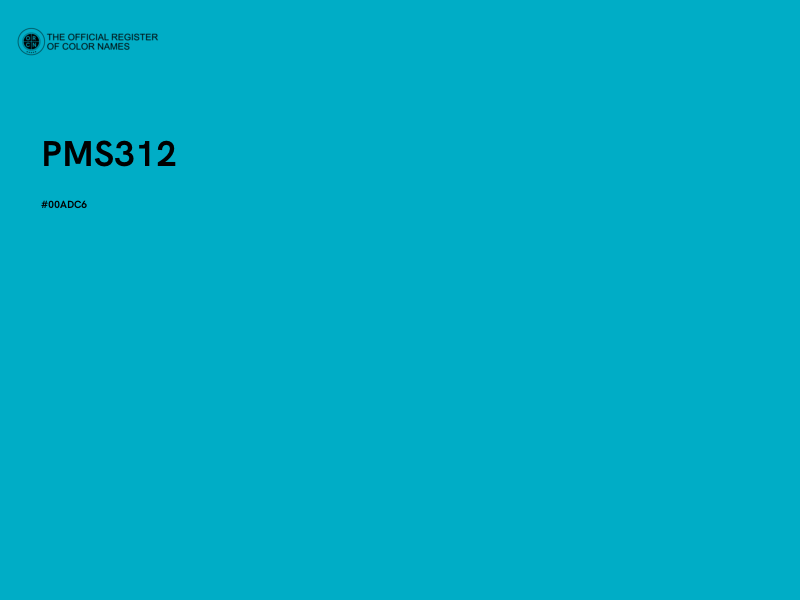 #00ADC6 - PMS312 color image