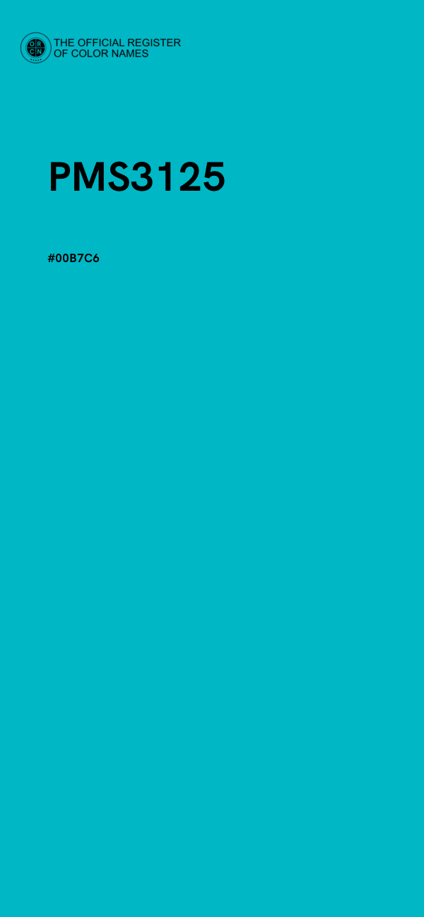 #00B7C6 - PMS3125 color image