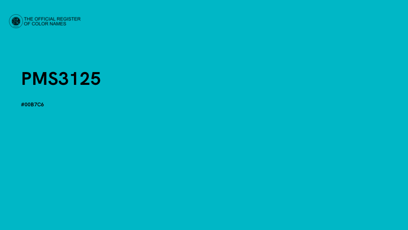 #00B7C6 - PMS3125 color image