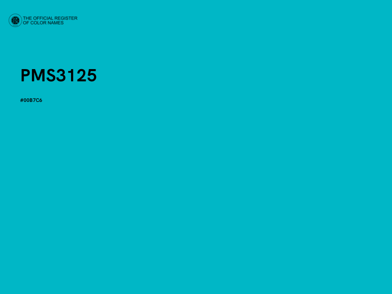 #00B7C6 - PMS3125 color image