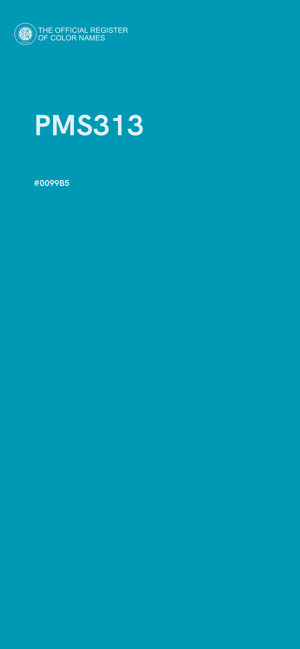 #0099B5 - PMS313 color image