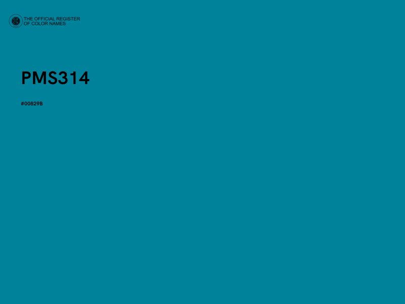 #00829B - PMS314 color image
