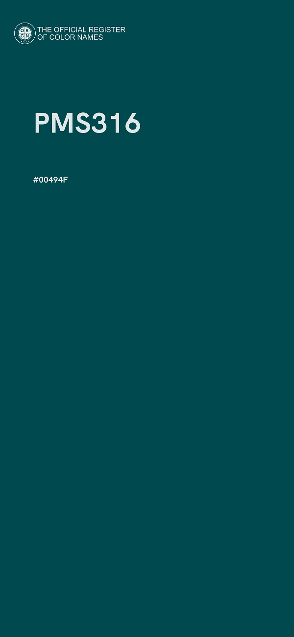 #00494F - PMS316 color image