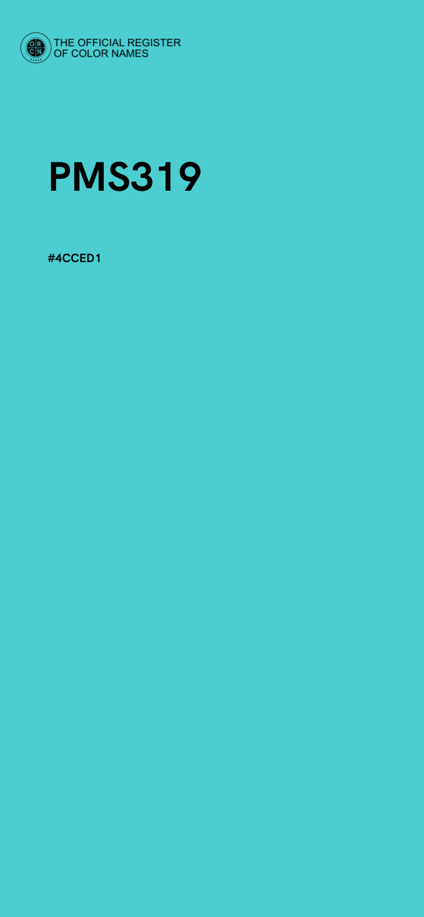 #4CCED1 - PMS319 color image