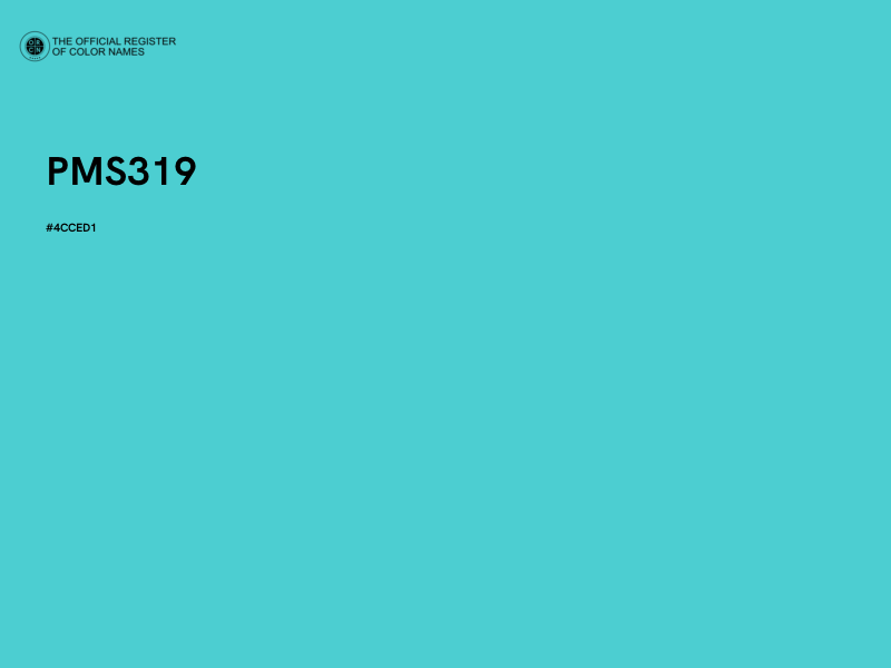 #4CCED1 - PMS319 color image