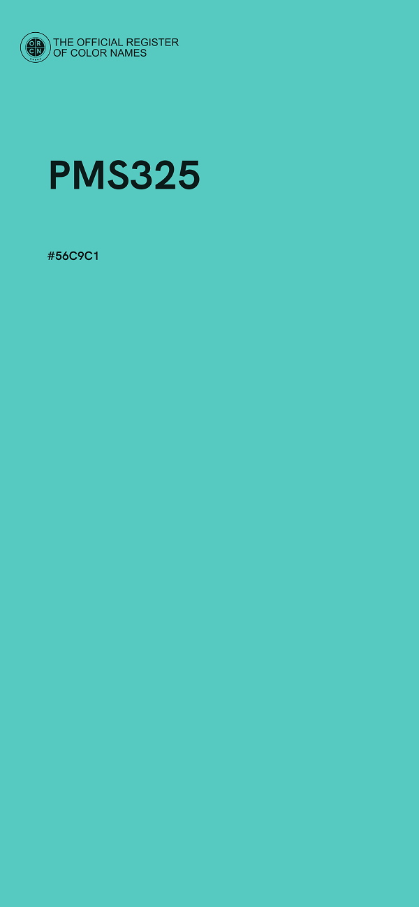 #56C9C1 - PMS325 color image