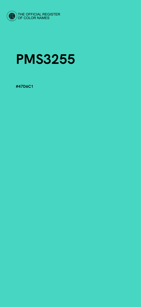 #47D6C1 - PMS3255 color image