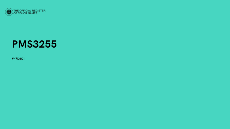 #47D6C1 - PMS3255 color image