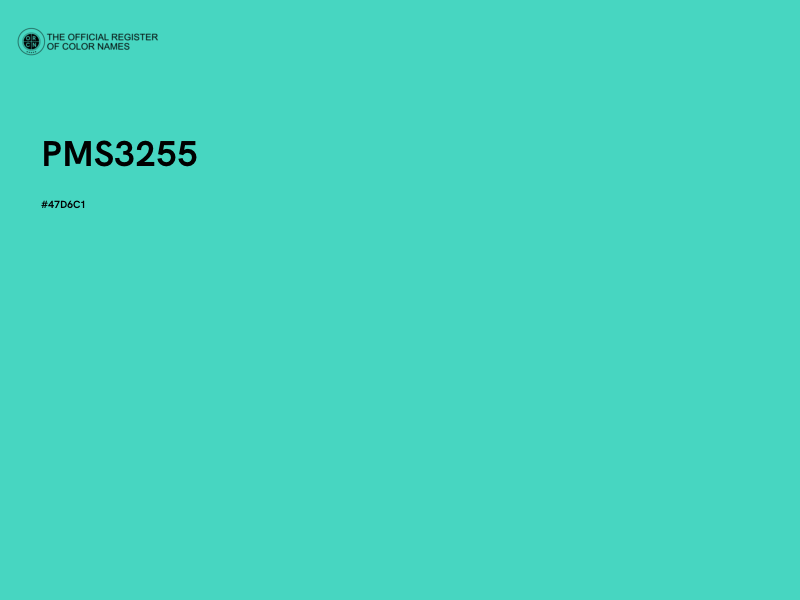 #47D6C1 - PMS3255 color image