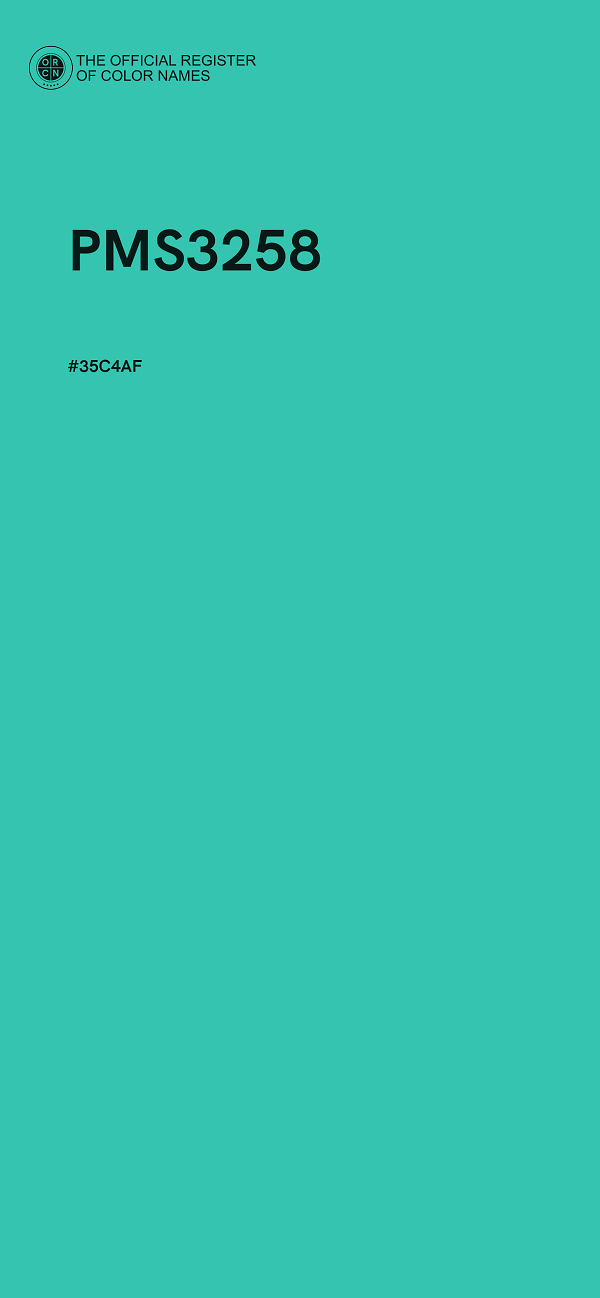#35C4AF - PMS3258 color image