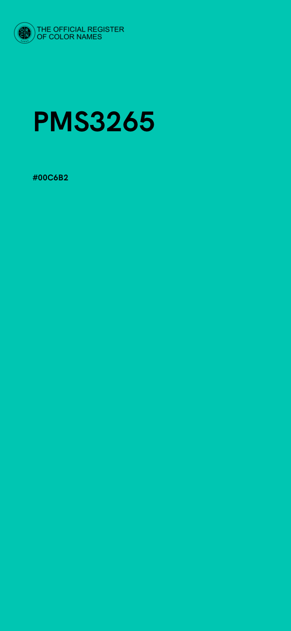 #00C6B2 - PMS3265 color image