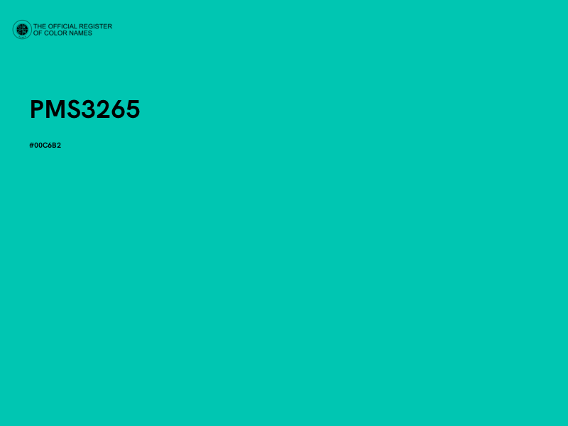 #00C6B2 - PMS3265 color image