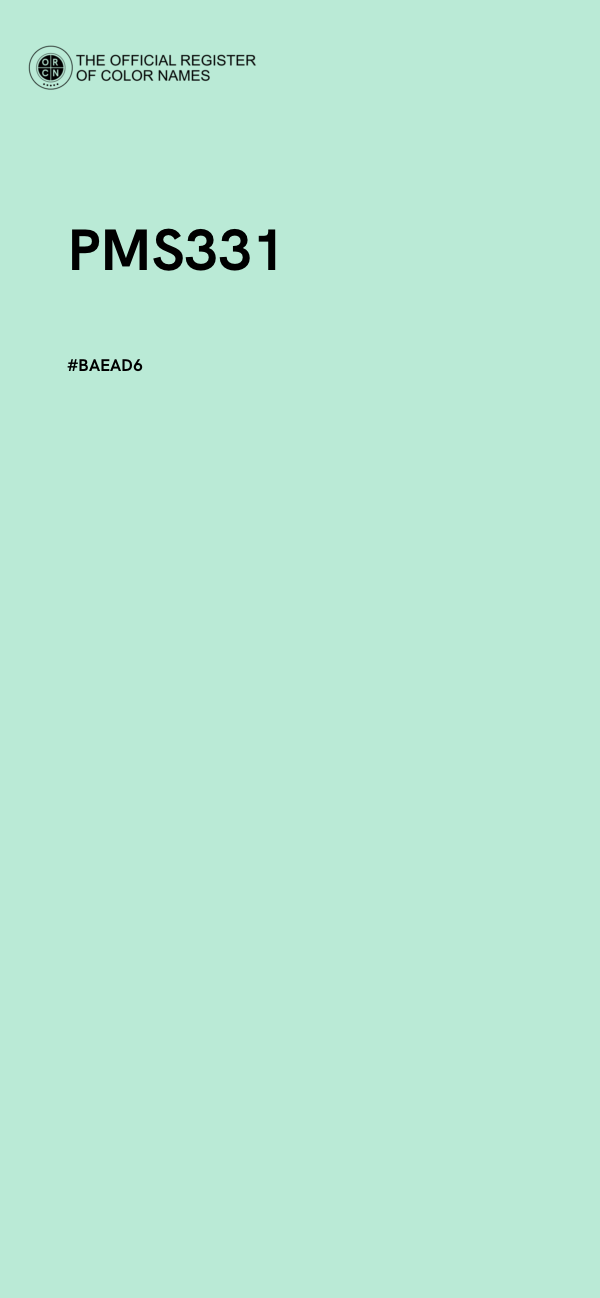 #BAEAD6 - PMS331 color image