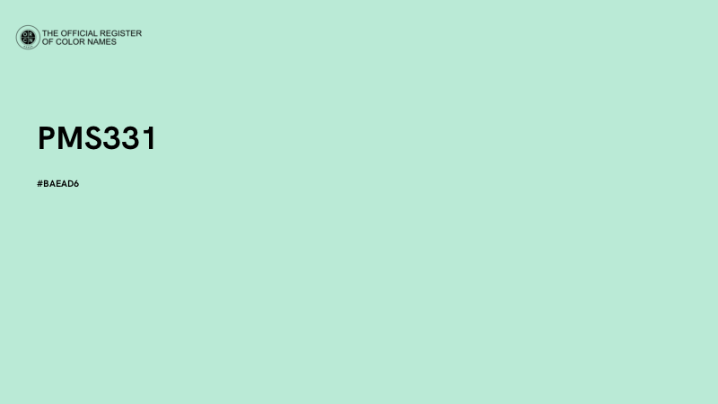 #BAEAD6 - PMS331 color image